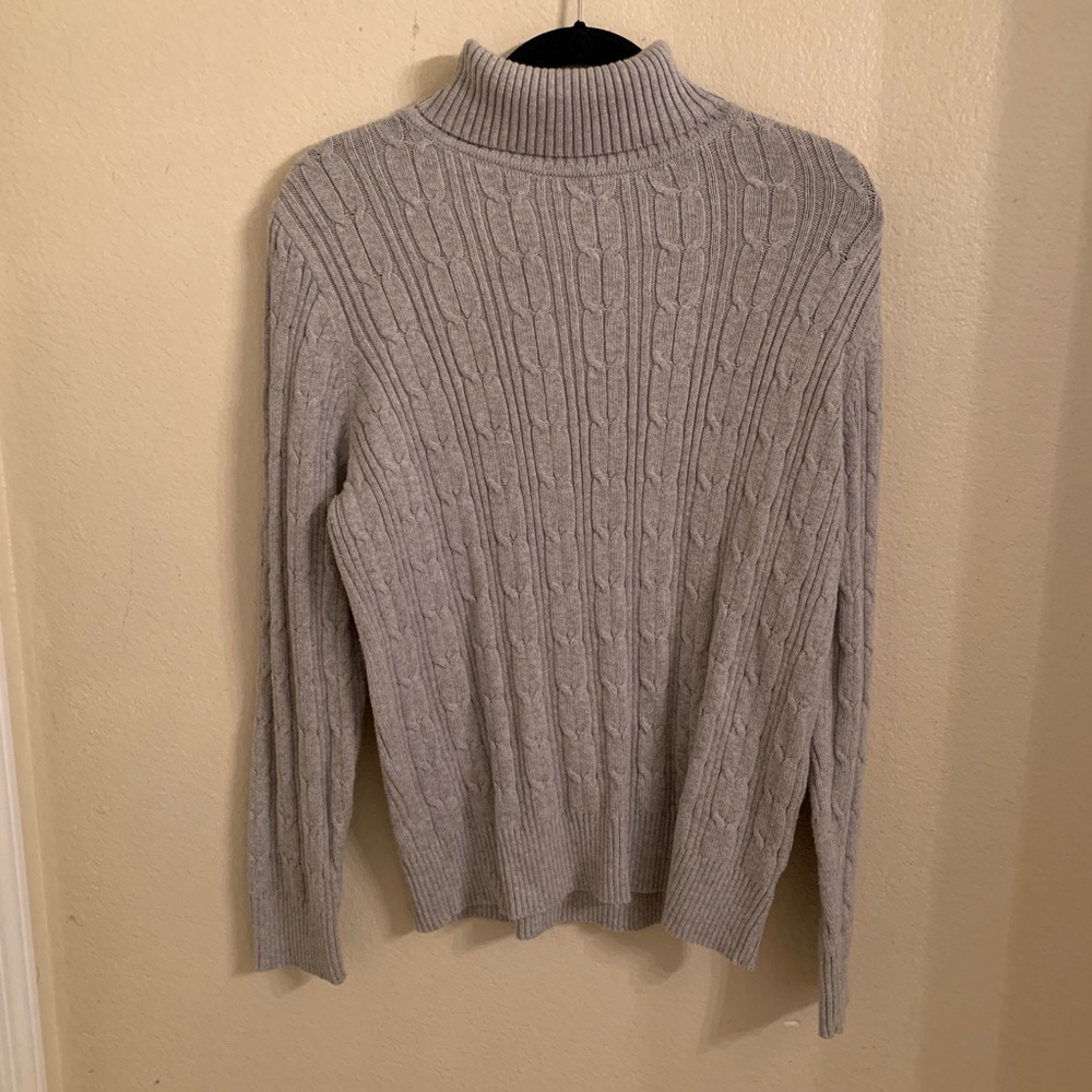 Gray Turtleneck Sweater